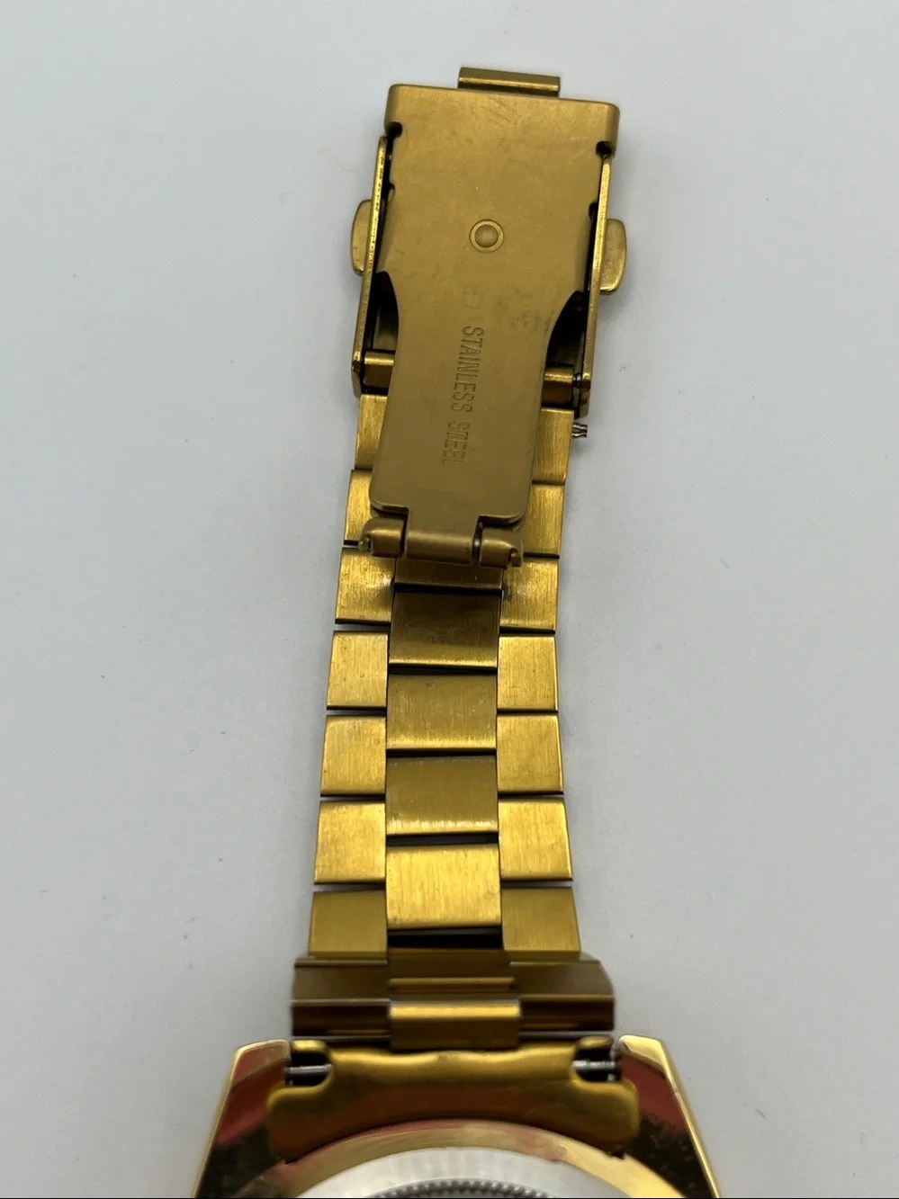 1985 Nibosi Gold Men's Watch with Black Dial and Day Display